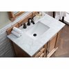 James Martin Vanities Providence 36in Single Vanity, Driftwood w/ 3 CM Carrara Marble Top 238-105-5511-3CAR